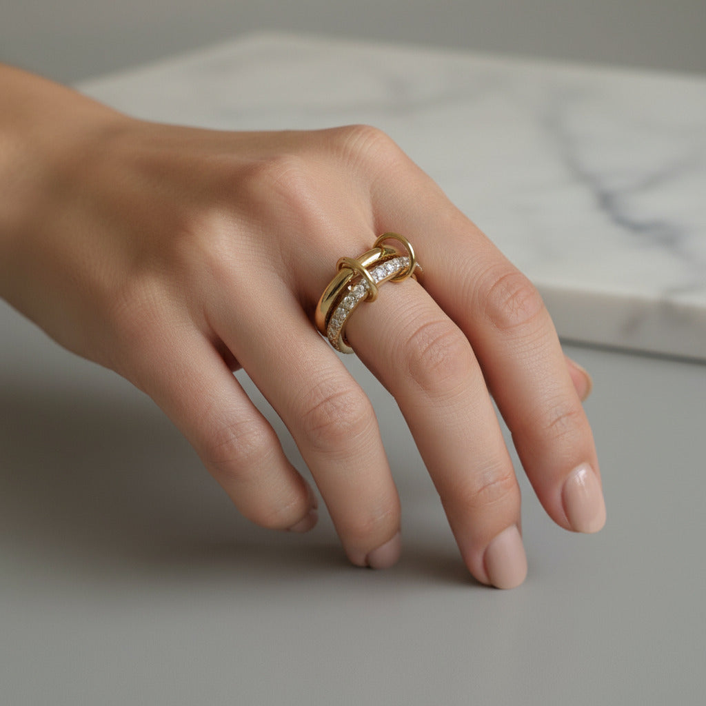 Ring double layering